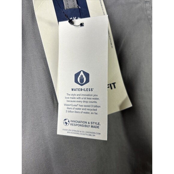 BNWT Dockers Perfect Short Classic Fit Mens 40 Gray 10" Inseam Security Pocket - Picture 3 of 14